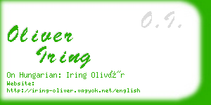 oliver iring business card